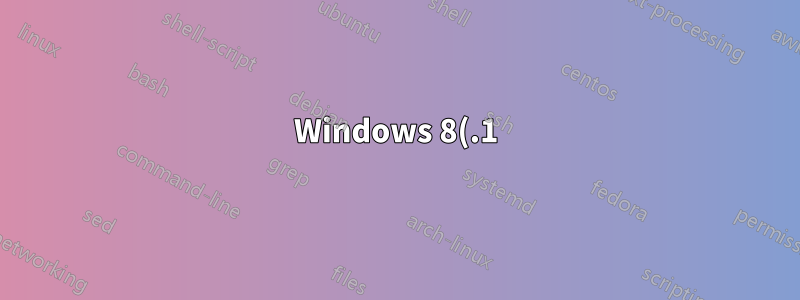 Windows 8(.1) Metro 왼쪽 클릭 네트워크 관리자 팝업을 비활성화하시겠습니까?