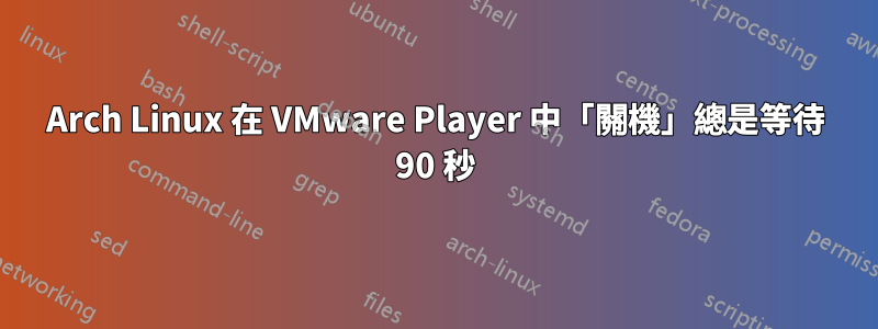 Arch Linux 在 VMware Player 中「關機」總是等待 90 秒