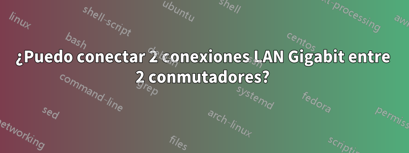 ¿Puedo conectar 2 conexiones LAN Gigabit entre 2 conmutadores?