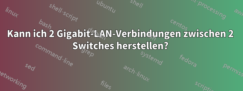 Kann ich 2 Gigabit-LAN-Verbindungen zwischen 2 Switches herstellen?