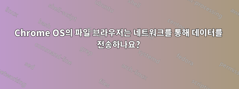 Chrome OS의 파일 브라우저는 네트워크를 통해 데이터를 전송하나요?