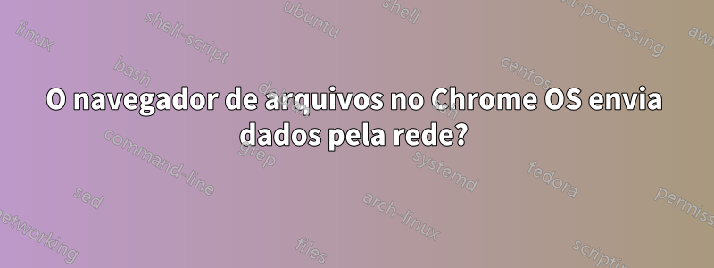 O navegador de arquivos no Chrome OS envia dados pela rede?