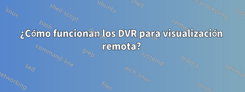 ¿Cómo funcionan los DVR para visualización remota?