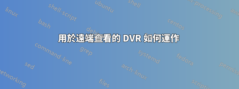 用於遠端查看的 DVR 如何運作