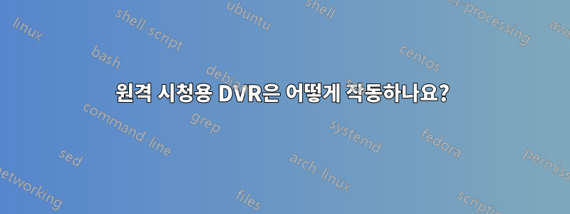 원격 시청용 DVR은 어떻게 작동하나요?