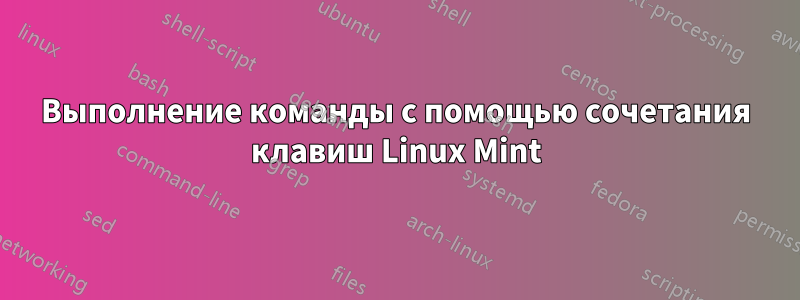 Выполнение команды с помощью сочетания клавиш Linux Mint