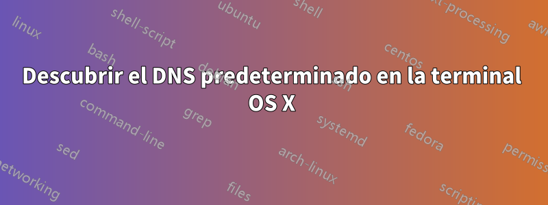 Descubrir el DNS predeterminado en la terminal OS X