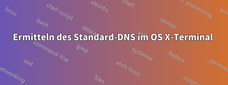 Ermitteln des Standard-DNS im OS X-Terminal