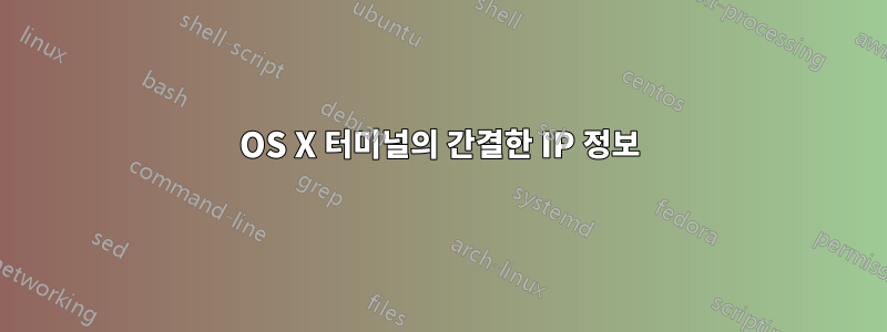 OS X 터미널의 간결한 IP 정보