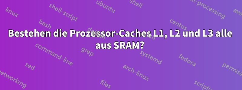 Bestehen die Prozessor-Caches L1, L2 und L3 alle aus SRAM?