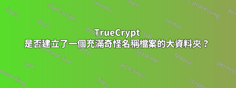 TrueCrypt 是否建立了一個充滿奇怪名稱檔案的大資料夾？