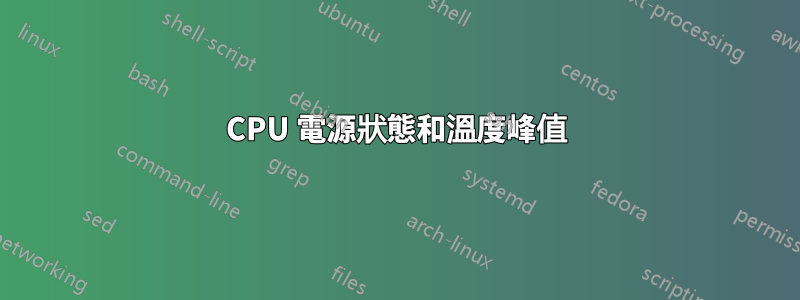 CPU 電源狀態和溫度峰值