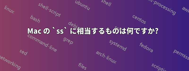 Mac の `ss` に相当するものは何ですか? 