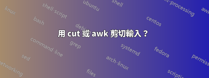 用 cut 或 awk 剪切輸入？