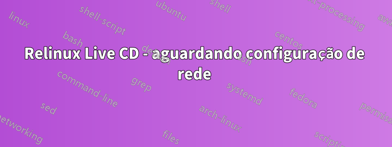 Relinux Live CD - aguardando configuração de rede