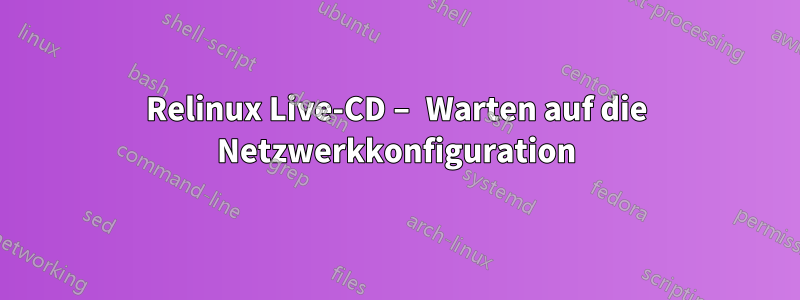 Relinux Live-CD – Warten auf die Netzwerkkonfiguration