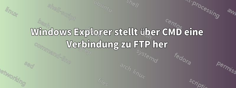 Windows Explorer stellt über CMD eine Verbindung zu FTP her