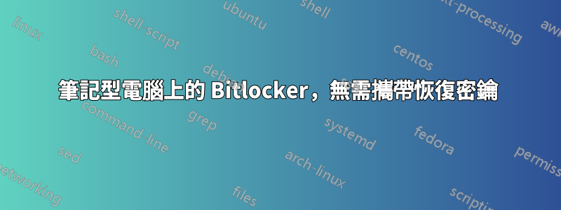 筆記型電腦上的 Bitlocker，無需攜帶恢復密鑰