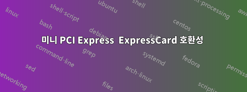 미니 PCI Express  ExpressCard 호환성