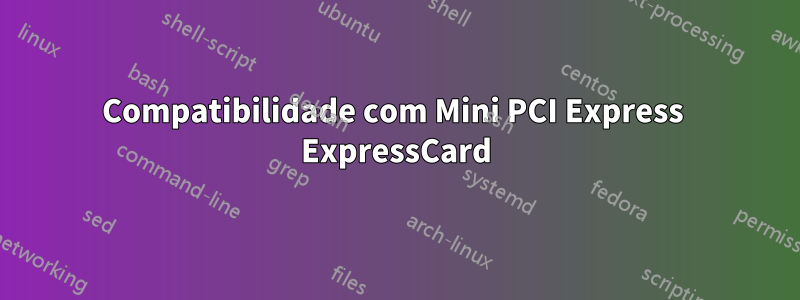 Compatibilidade com Mini PCI Express  ExpressCard