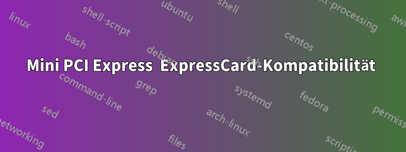 Mini PCI Express  ExpressCard-Kompatibilität