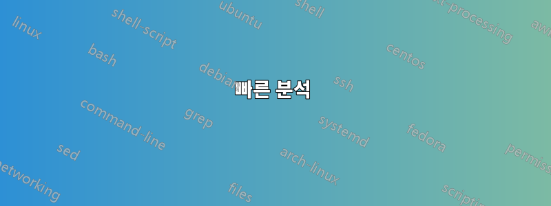 빠른 분석