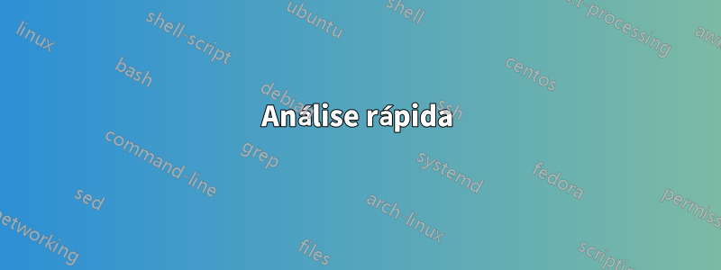 Análise rápida