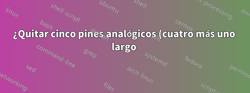¿Quitar cinco pines analógicos (cuatro más uno largo) del conector DVI-I?