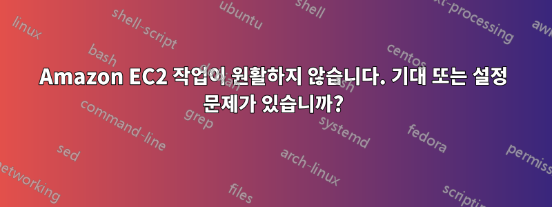 Amazon EC2 작업이 원활하지 않습니다. 기대 또는 설정 문제가 있습니까?