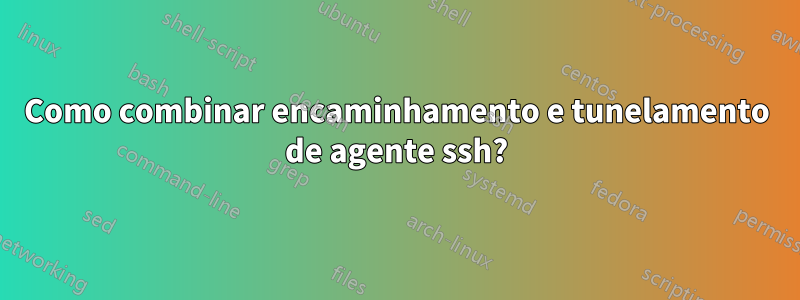 Como combinar encaminhamento e tunelamento de agente ssh?