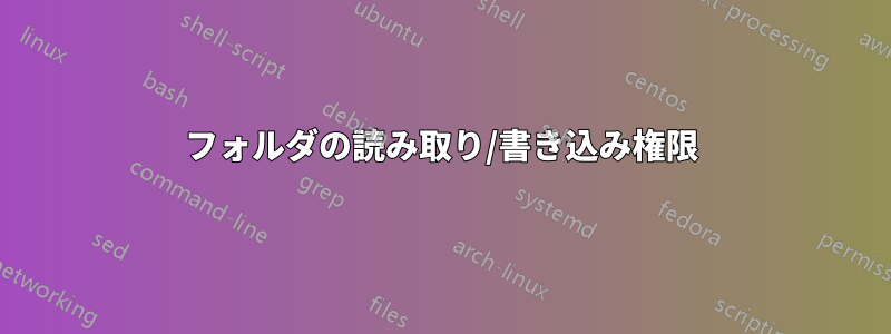 フォルダの読み取り/書き込み権限