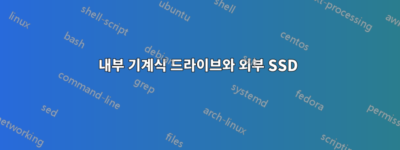 내부 기계식 드라이브와 외부 SSD