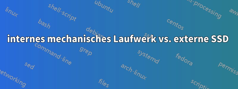 internes mechanisches Laufwerk vs. externe SSD