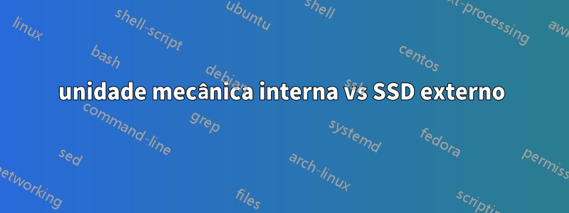 unidade mecânica interna vs SSD externo