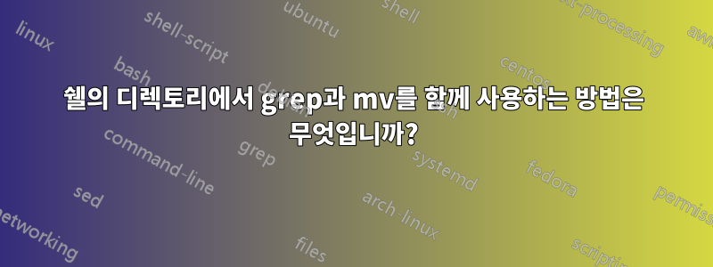 쉘의 디렉토리에서 grep과 mv를 함께 사용하는 방법은 무엇입니까?