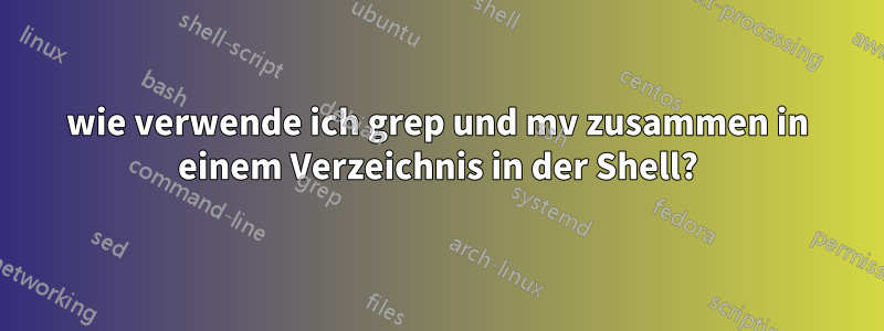 wie verwende ich grep und mv zusammen in einem Verzeichnis in der Shell?