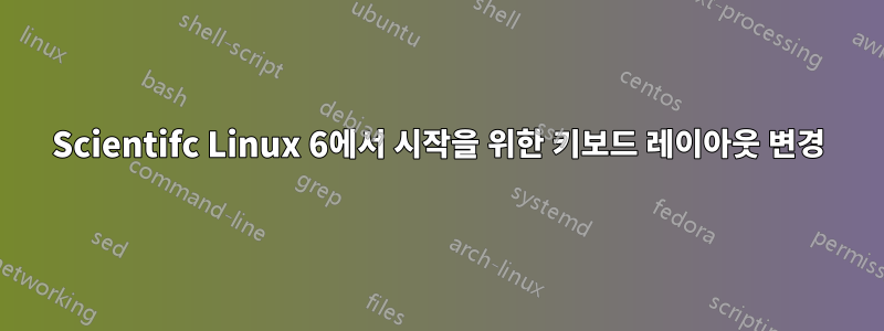 Scientifc Linux 6에서 시작을 위한 키보드 레이아웃 변경