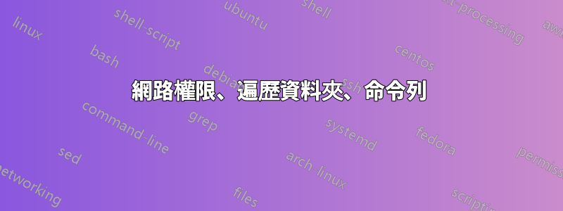 網路權限、遍歷資料夾、命令列