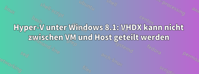 Hyper-V unter Windows 8.1: VHDX kann nicht zwischen VM und Host geteilt werden