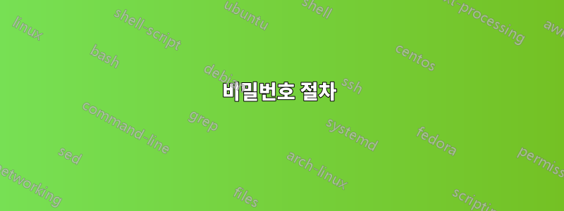 비밀번호 절차