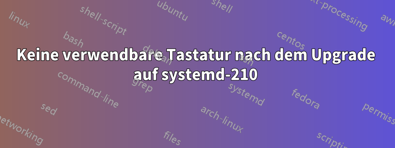 Keine verwendbare Tastatur nach dem Upgrade auf systemd-210