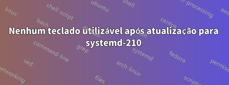 Nenhum teclado utilizável após atualização para systemd-210