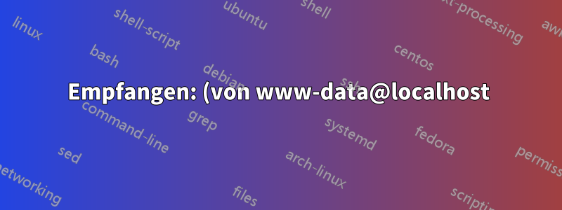 Empfangen: (von www-data@localhost)
