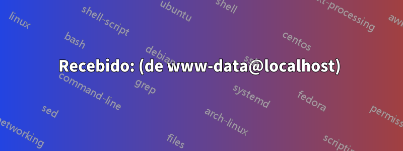 Recebido: (de www-data@localhost)