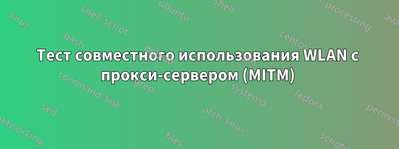 Тест совместного использования WLAN с прокси-сервером (MITM)