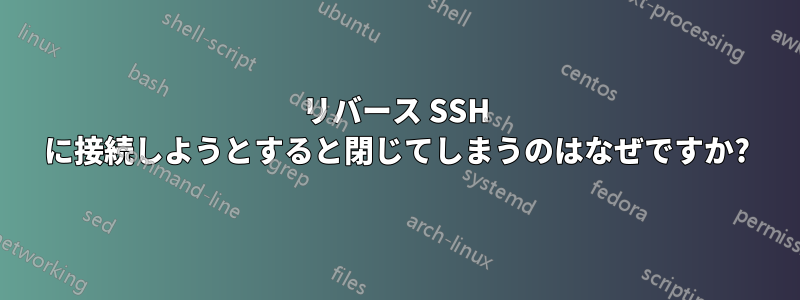 リバース SSH に接続しようとすると閉じてしまうのはなぜですか?