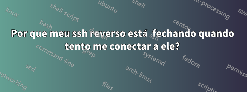 Por que meu ssh reverso está fechando quando tento me conectar a ele?