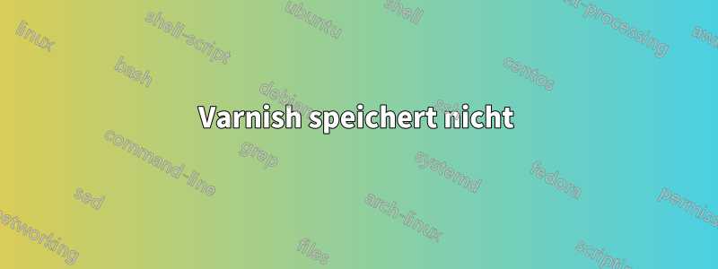 Varnish speichert nicht