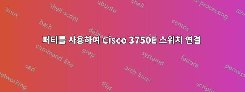 퍼티를 사용하여 Cisco 3750E 스위치 연결