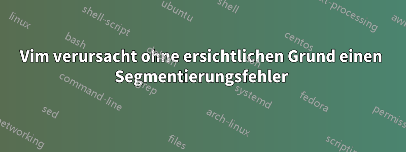 Vim verursacht ohne ersichtlichen Grund einen Segmentierungsfehler